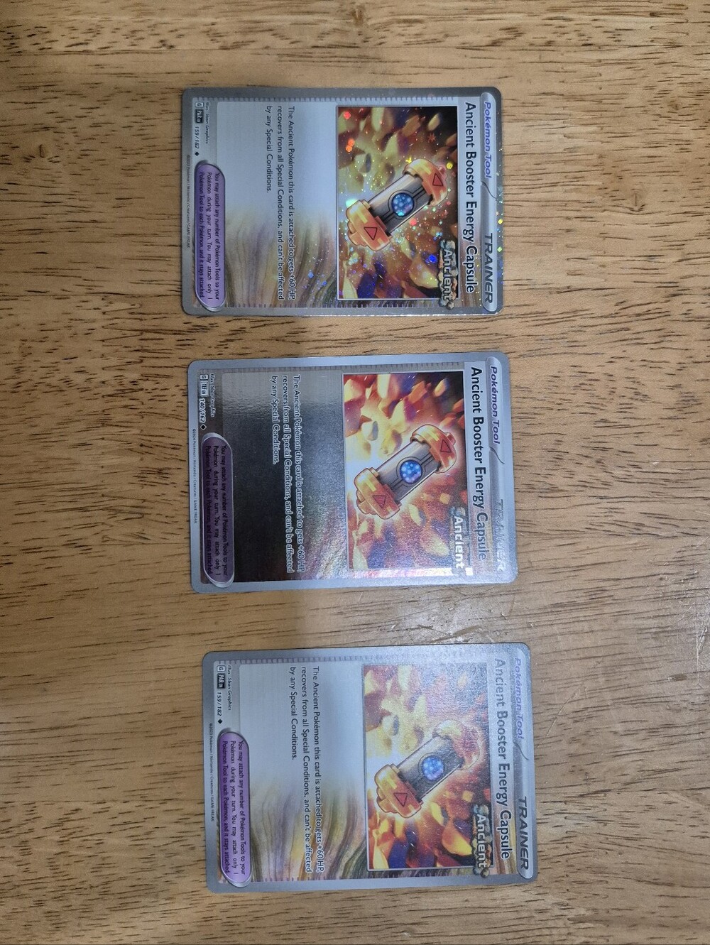 QTY 1 Ancient Booster Energy Capsule Trainer Card Set